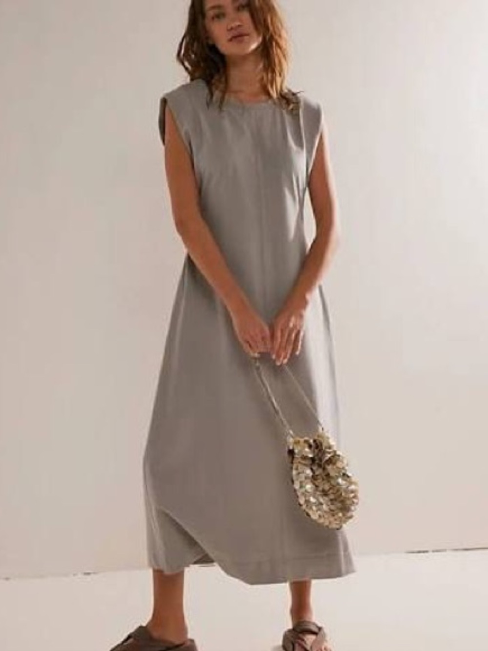 Free People Fp Beach Simone Midi Dress in Gray